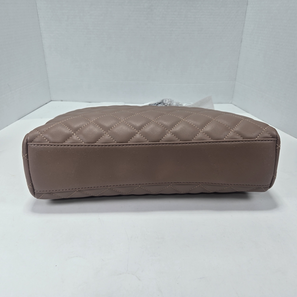 Nine West Loew Convertible Crossbody Quilted Sable Tan Brown Shoulder Bag - Picture 8 of 10